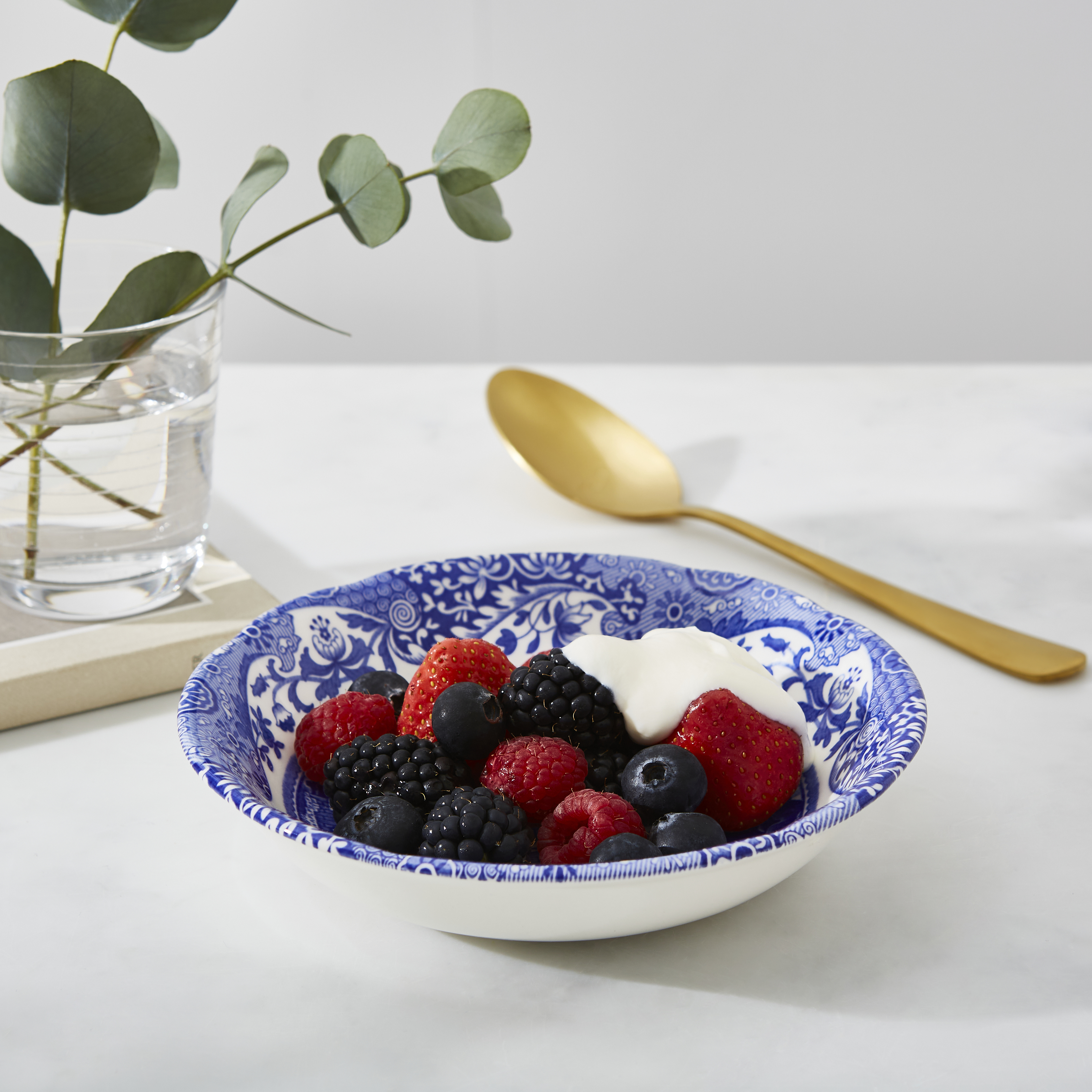 Blue Italian Cereal Bowls Set of 4 image number null